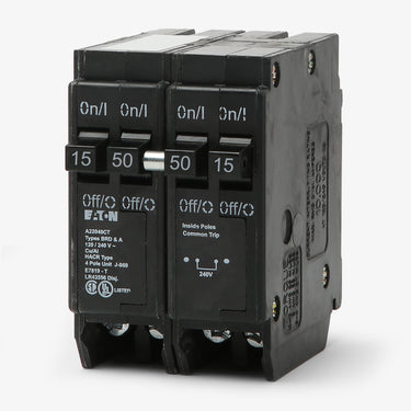 Eaton / Cutler-Hammer BQC2502115 - 15/50A Quadplex Miniature Circuit Breaker