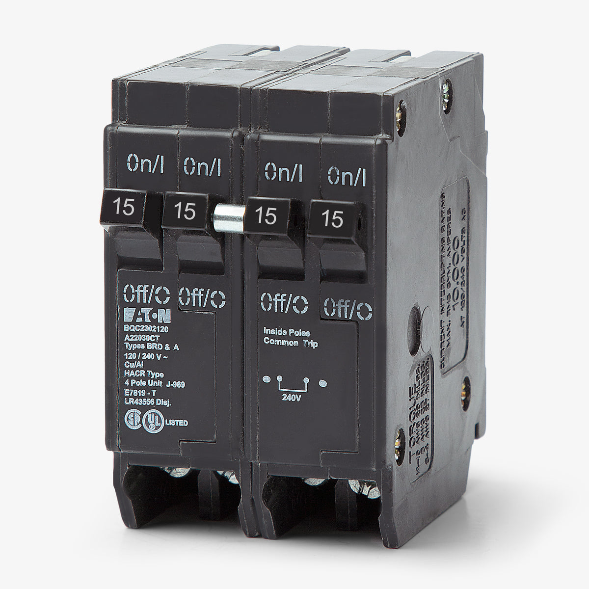 Eaton / Cutler-Hammer BRD2152115 - 15/15A Quadplex Miniature Circuit Breaker