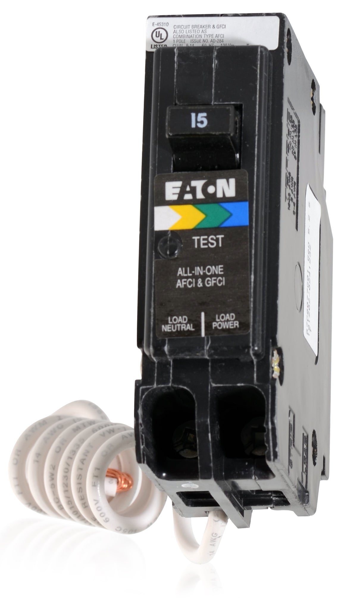 Eaton / Cutler-Hammer BRN115A1CS - 15A Dual Function Miniature Circuit Breaker