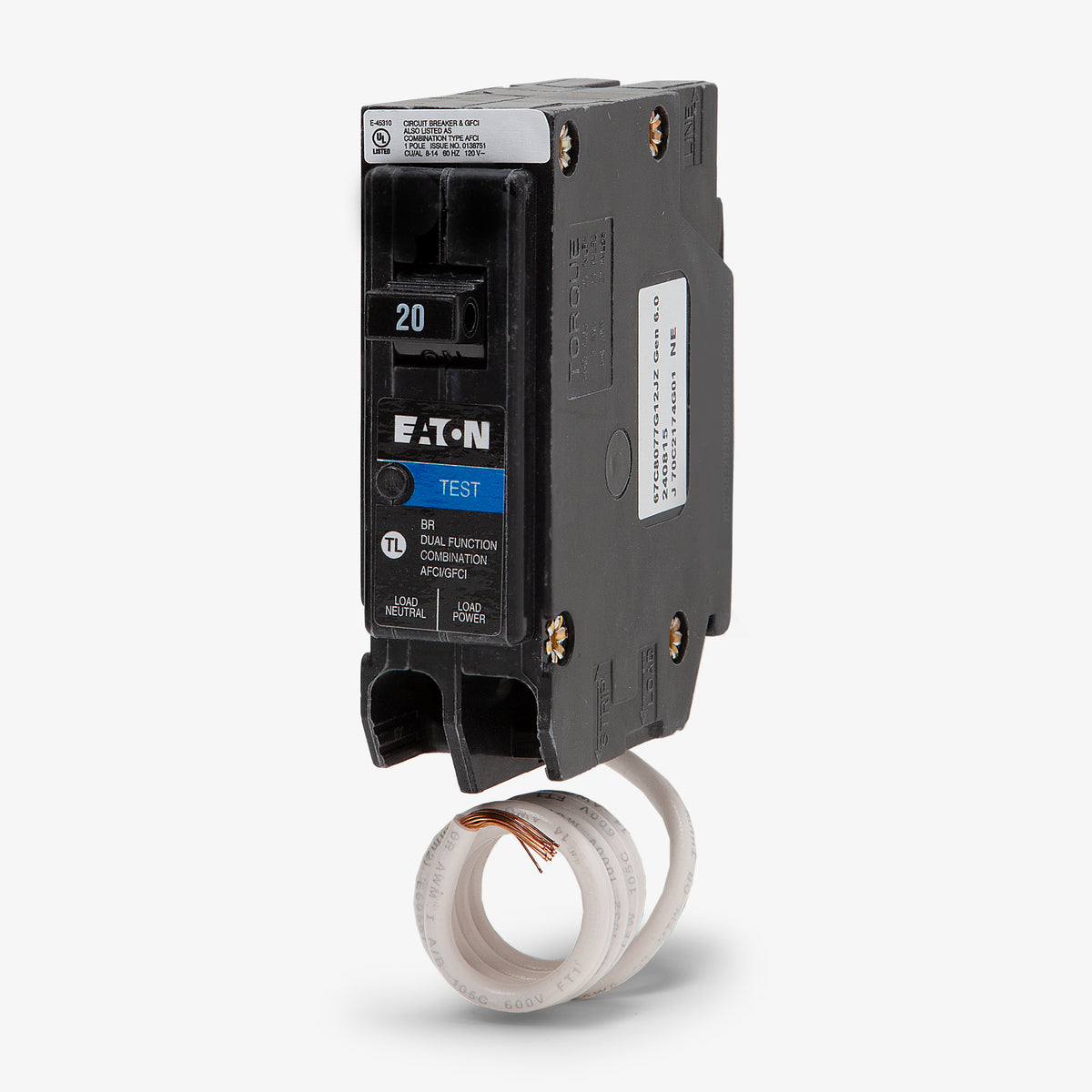 Eaton / Cutler-Hammer BRN120DF - 20A Dual Function Miniature Circuit Breaker