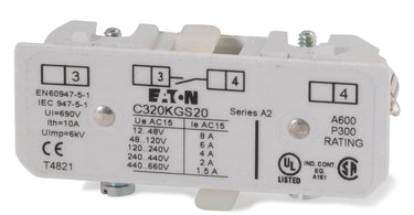 Eaton/Cutler-Hammer C320KGS20 Auxiliary Contact Block
