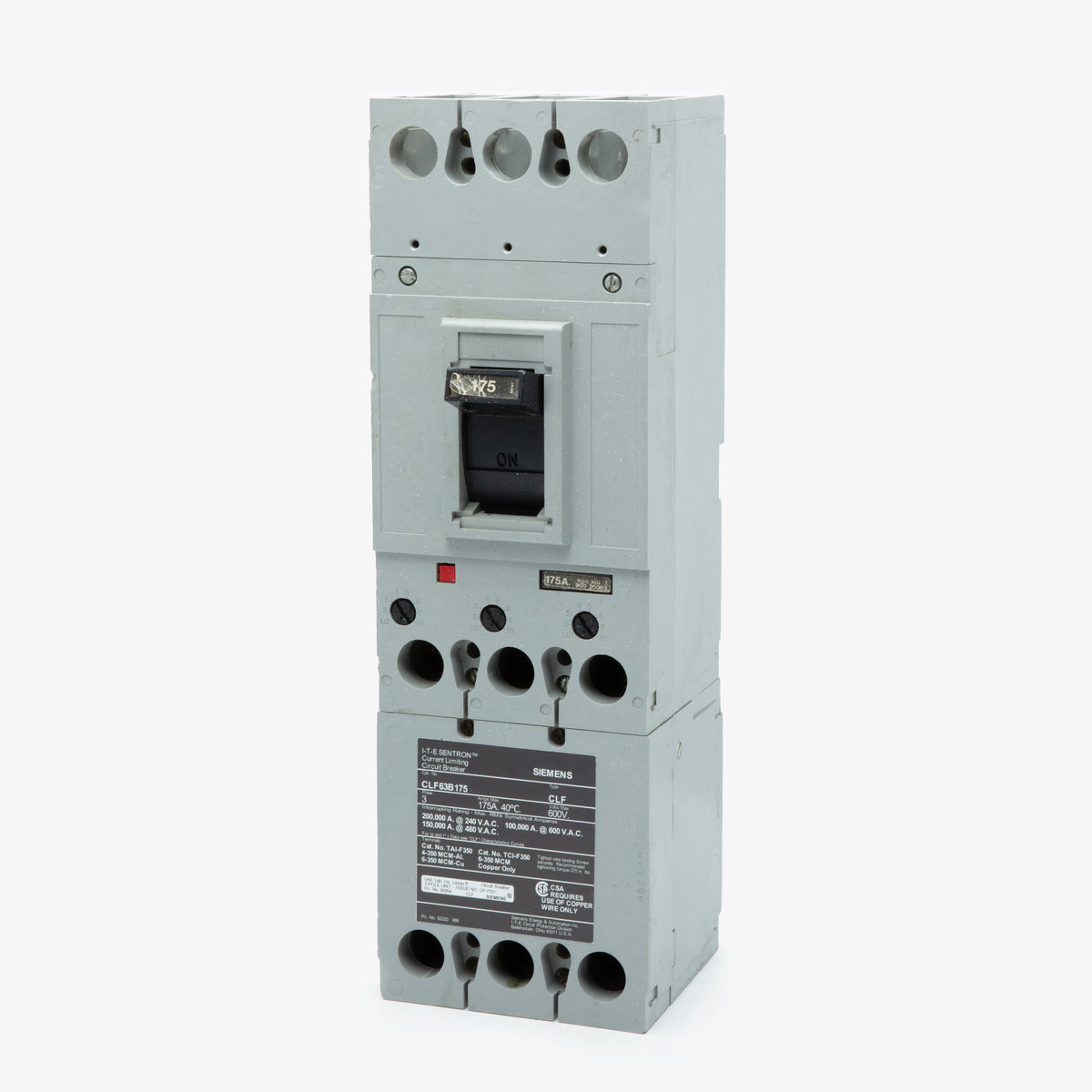 Siemens CLF63B150 - 150A 3 Pole Molded Case Circuit Breaker