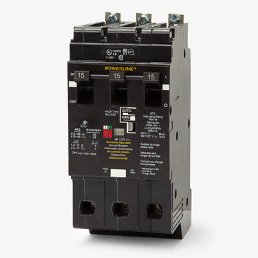 Square D ECB34015G3 - 15A 3 Pole Miniature Circuit Breaker