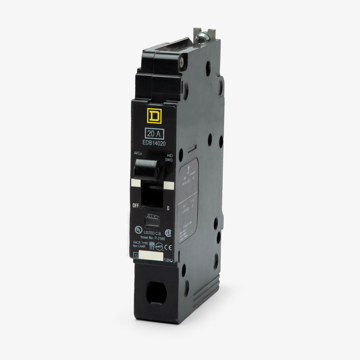 Square D EDB14020 - 20A 1 Pole Molded Case Circuit Breaker