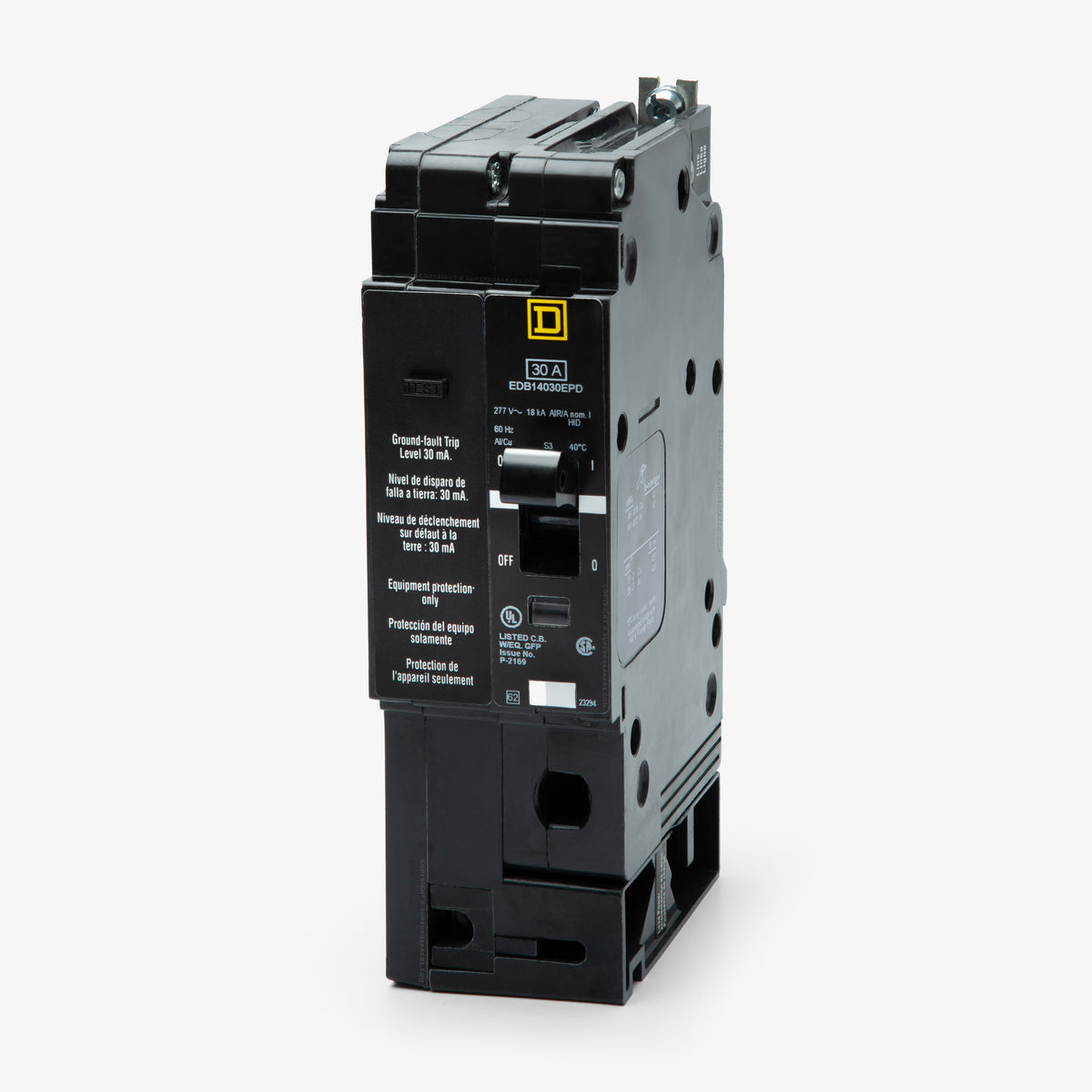 Square D EDB14030EPD - 30A GFEP Miniature Circuit Breaker