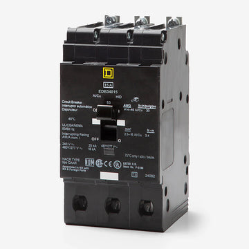 Square D EDB34015 - 15A 3 Pole Miniature Circuit Breaker