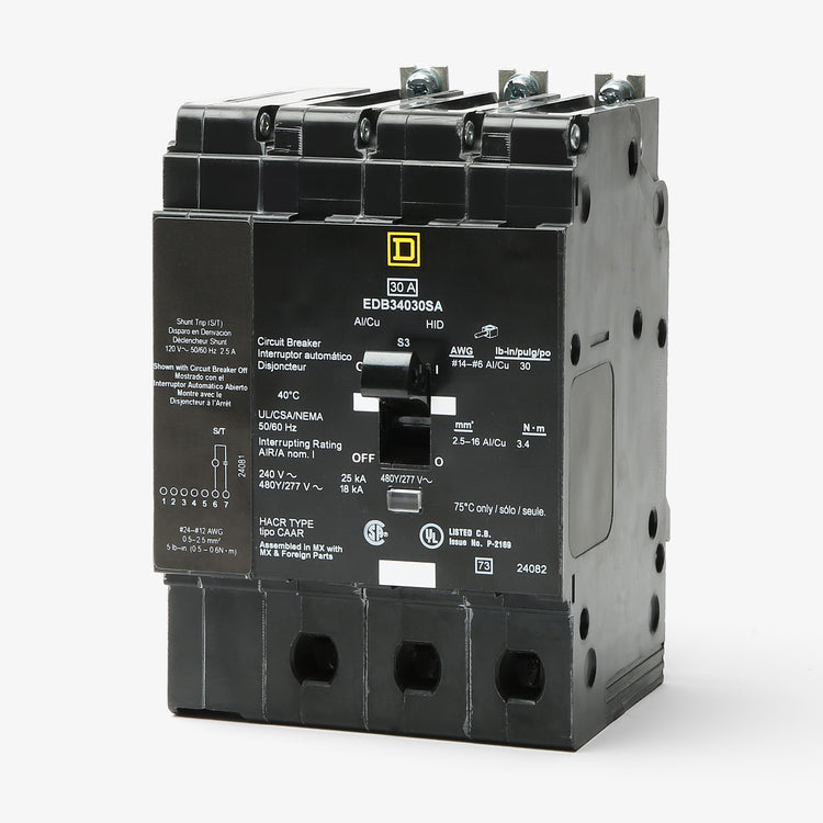 Square D EDB34030SA - 30A 3 Pole Miniature Circuit Breaker