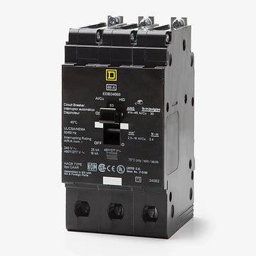 Square D EDB34060 - 60A 3 Pole Molded Case Circuit Breaker