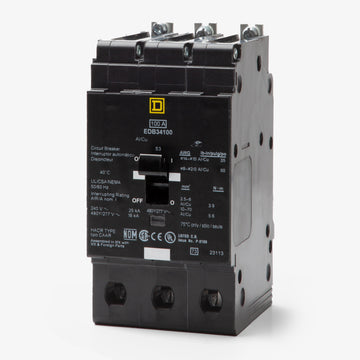 Square D EDB34100 - 100A 3 Pole Miniature Circuit Breaker