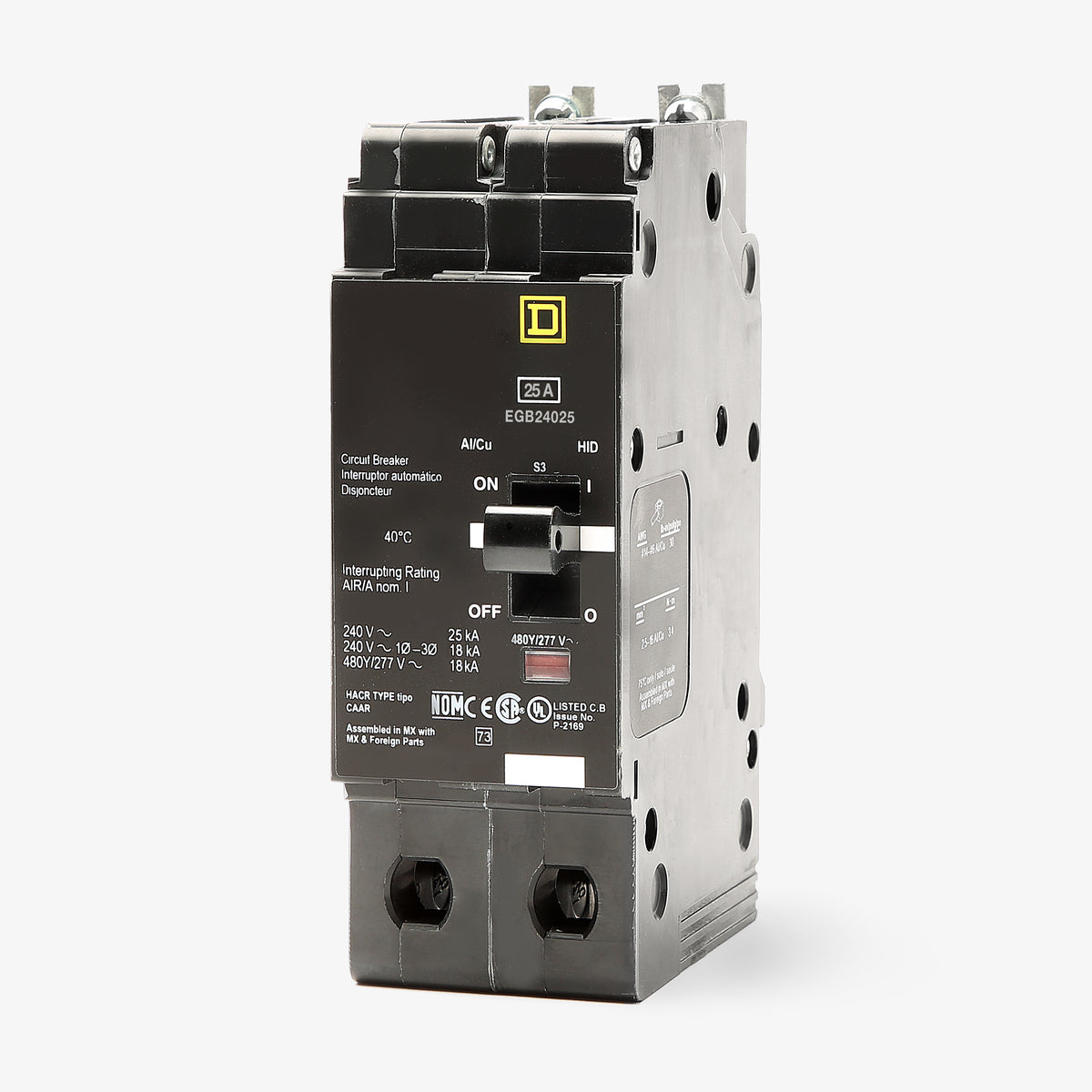 Square D EGB24025 - 25A 2 Pole Molded Case Circuit Breaker