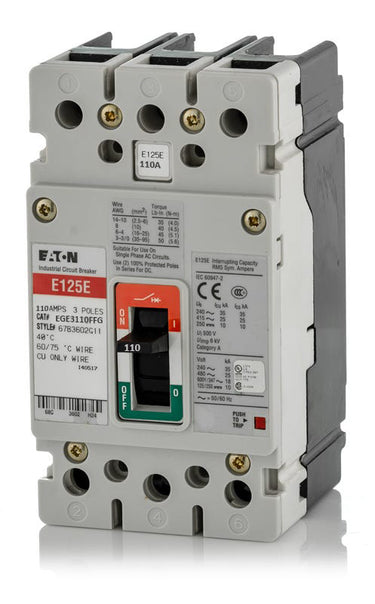 Eaton / Cutler-Hammer EGE3110FFG - 110A 3 Pole Molded Case Circuit Breaker