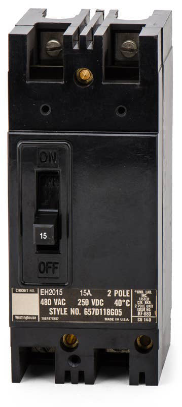 Eaton / Cutler-Hammer EH2015 - 15A 2 Pole Molded Case Circuit Breaker