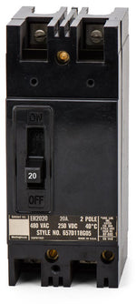 Eaton / Cutler-Hammer EH2020 - 20A 2 Pole Molded Case Circuit Breaker