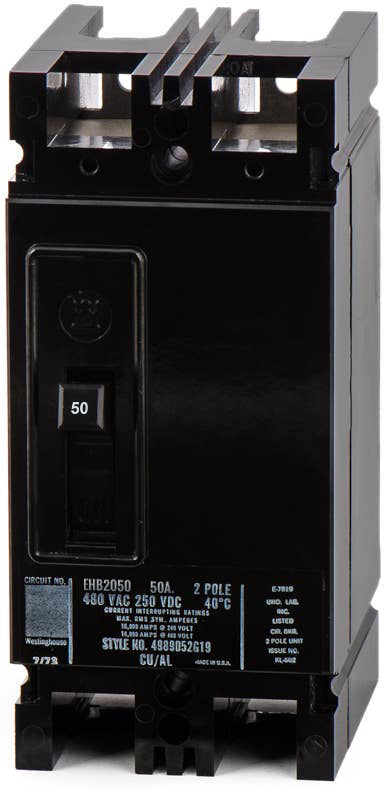 Eaton / Cutler-Hammer EHB2050 - 50A 2 Pole Molded Case Circuit Breaker