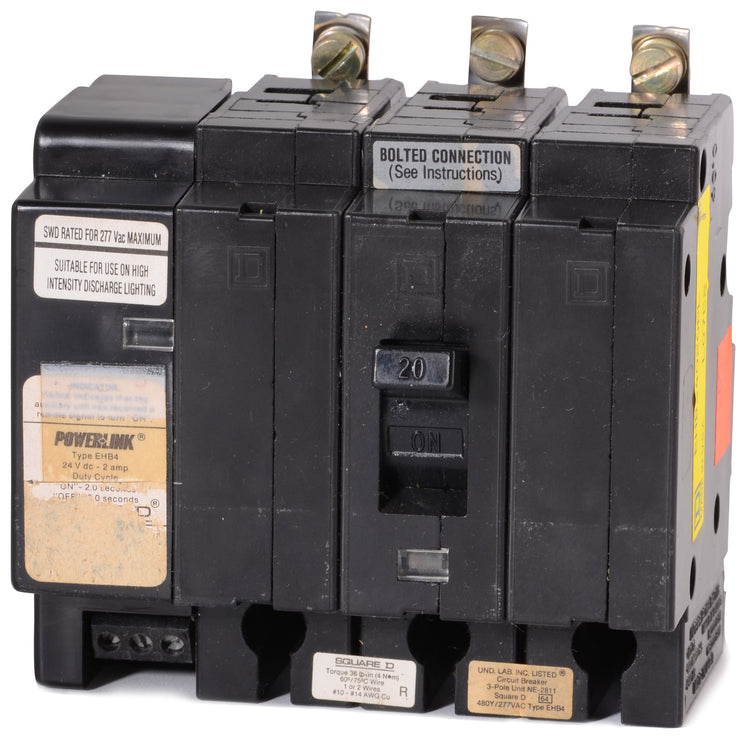 Square D EHB34020PL - 20A 3 Pole Molded Case Circuit Breaker