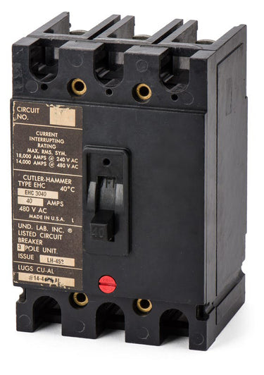 Eaton / Cutler-Hammer EHC3040 - 40A 3 Pole Molded Case Circuit Breaker