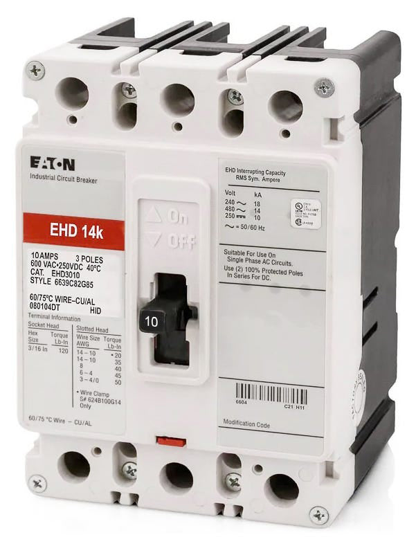 Eaton EHD3010 3 Pole Circuit Breaker – SuperBreakers