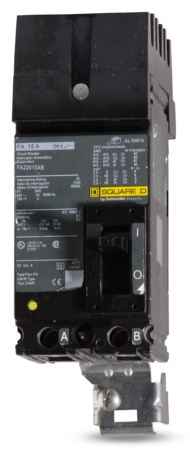 Square D FA22015AB - 15A 2 Pole Molded Case Circuit Breaker