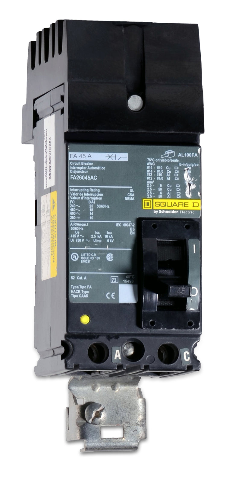 Square D FA26045AC - 45A 2 Pole Molded Case Circuit Breaker