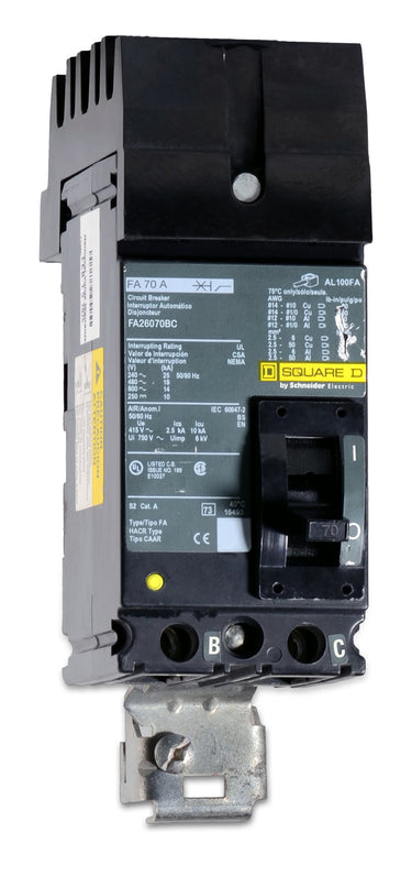 Square D FA26070BC - 70A 2 Pole Molded Case Circuit Breaker