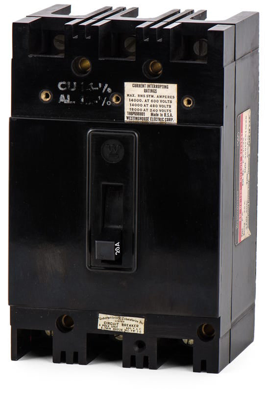 Eaton / Westinghouse FA3020 - 20A 3 Pole Molded Case Circuit Breaker
