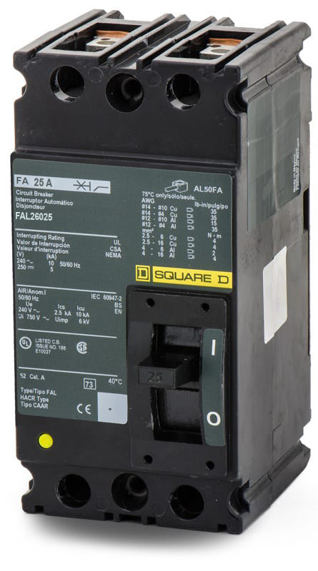Square D FAL26025 - 25A 2 Pole Molded Case Circuit Breaker