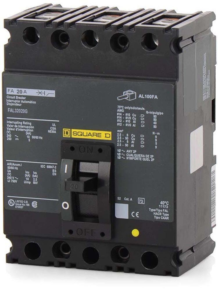 Square D FAL32020G - 20A 3 Pole Molded Case Circuit Breaker