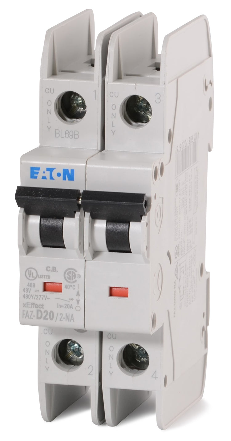 Eaton / Cutler-Hammer FAZ-D20/2-NA - 20A 2 Pole Miniature Circuit Breaker
