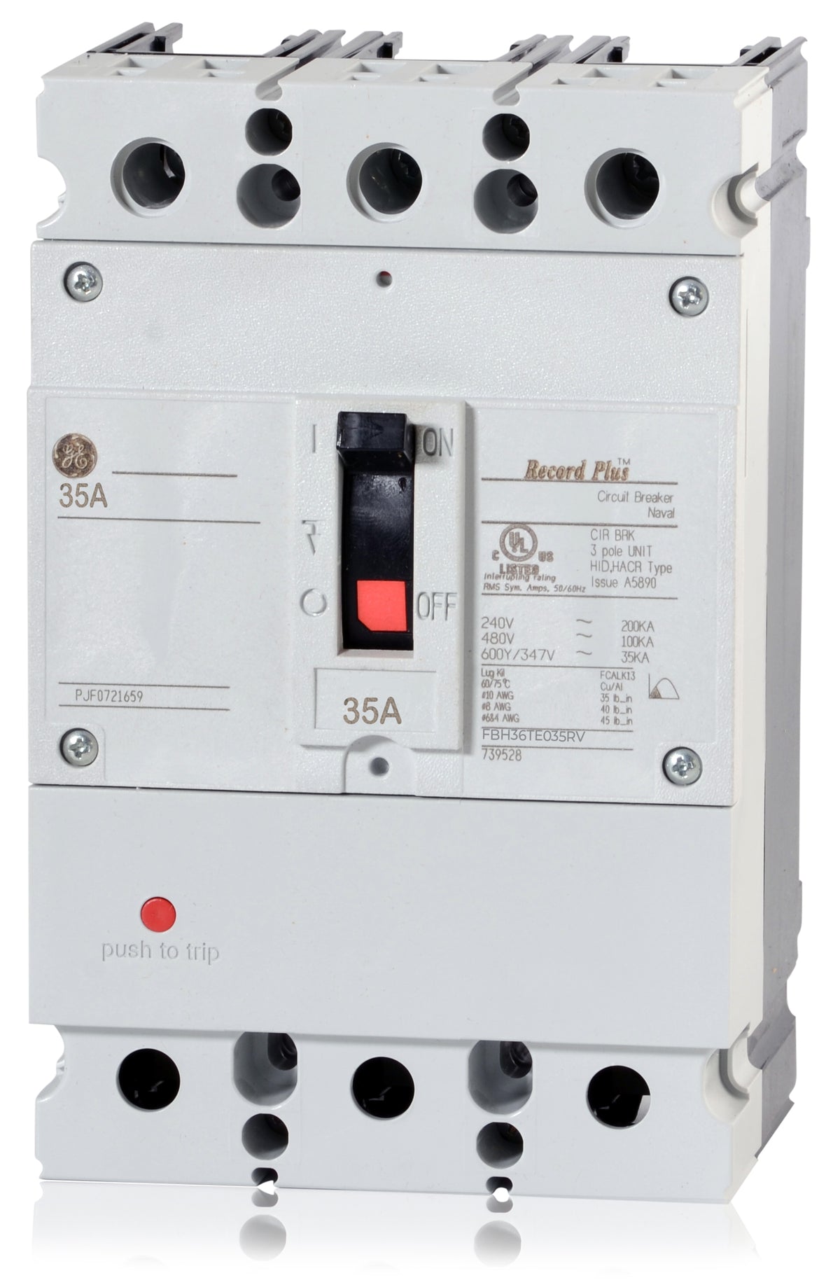 ABB / General Electric FBH36TE035RV - 35A 3 Pole Molded Case Circuit Breaker