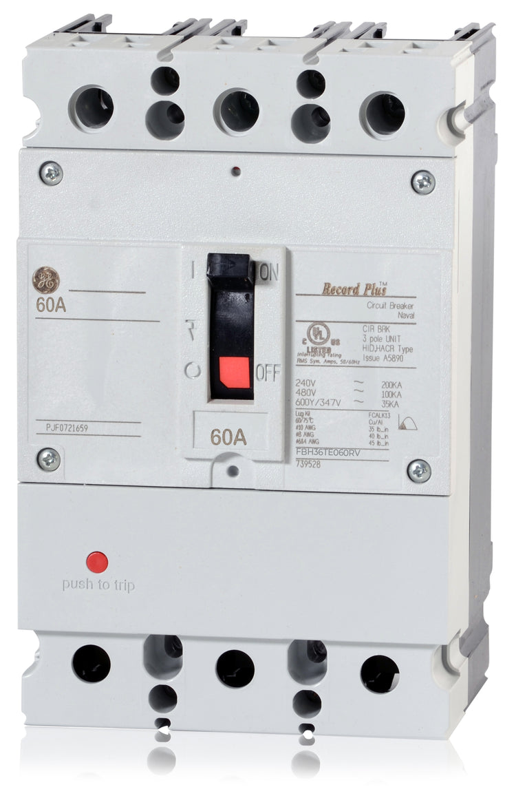 ABB / General Electric FBH36TE060RV - 60A 3 Pole Molded Case Circuit Breaker