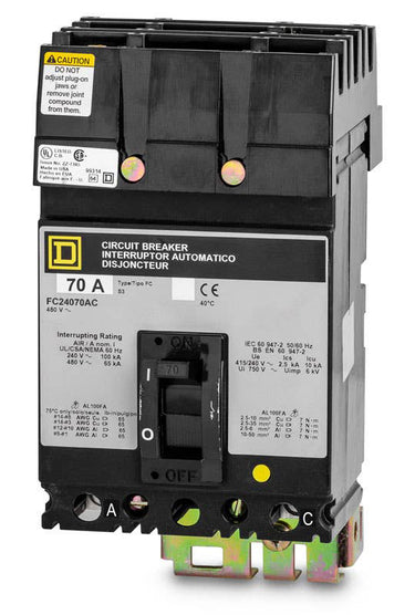 Square D FC24070AC - 70A 2 Pole Molded Case Circuit Breaker