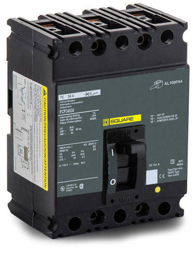 Square D FCP34030 - 30A 3 Pole Molded Case Circuit Breaker