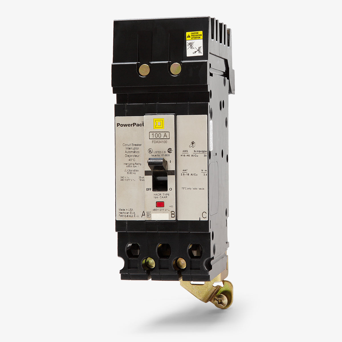 Square D FDA34100 - 100A 3 Pole Molded Case Circuit Breaker