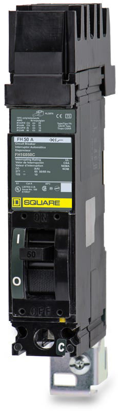 Square D FH16050C - 50A 1 Pole Molded Case Circuit Breaker