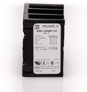Square D 9080LBA361104 Power Distribution Block