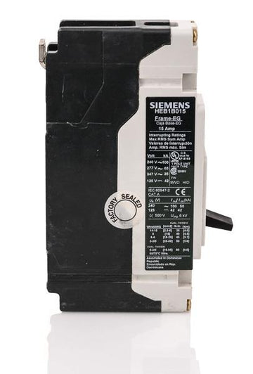 Siemens HEB1B015B - 15A 1 Pole Molded Case Circuit Breaker