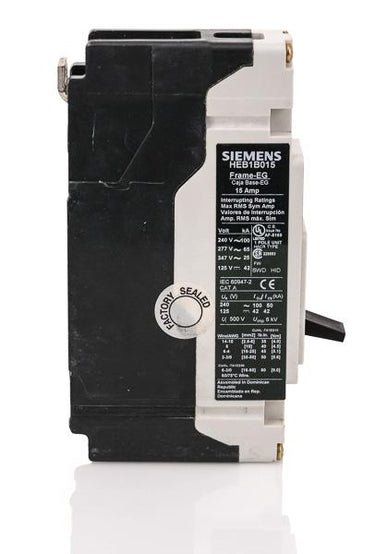 Siemens HEB1B015B - 15A 1 Pole Molded Case Circuit Breaker