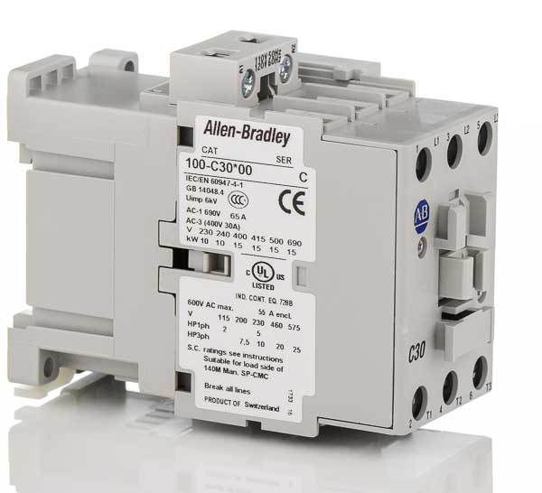 Allen-Bradley 100-C30ZD00 Contactor 30 Amp 600V USED - Industrial