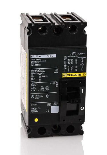 Square D FAL26070 - 70A 2 Pole Molded Case Circuit Breaker