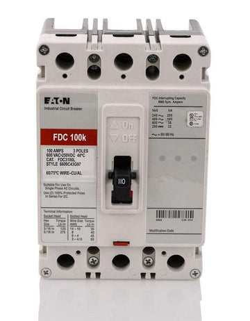 Eaton / Cutler-Hammer FDC3110L - 110A 3 Pole Molded Case Circuit Breaker