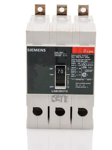 Siemens LGB3B070B - 70A 3 Pole Molded Case Circuit Breaker