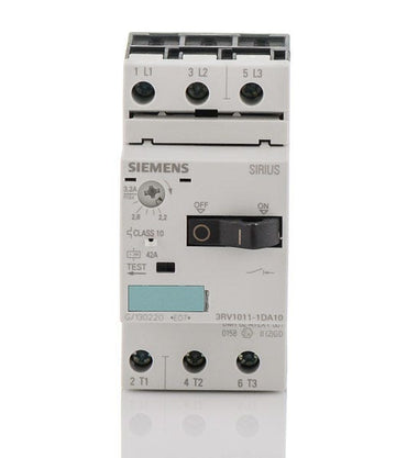 Siemens 3RV1011-1DA10 - 3.2A 3 Pole Motor Protection Circuit Breaker