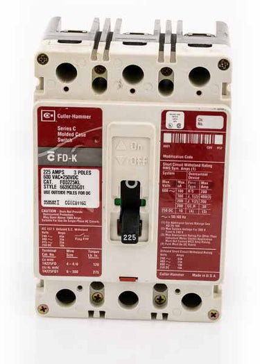 Eaton / Cutler-Hammer FD3225KL-R - 225A 3 Pole Molded Case Switch