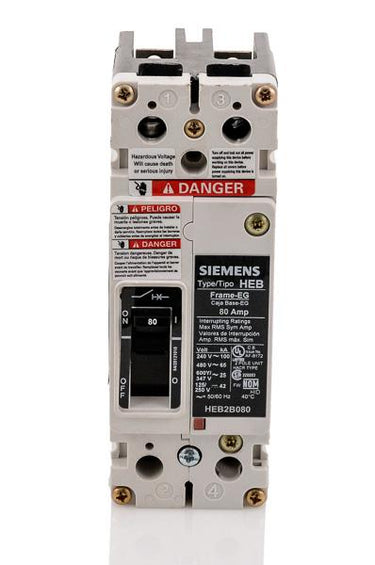 Siemens HEB2B080B - 80A 2 Pole Molded Case Circuit Breaker