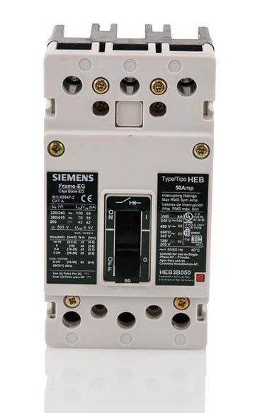 Siemens HEB3B050B - 50A 3 Pole Molded Case Circuit Breaker