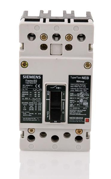 Siemens NEB3B050B - 50A 3 Pole Molded Case Circuit Breaker
