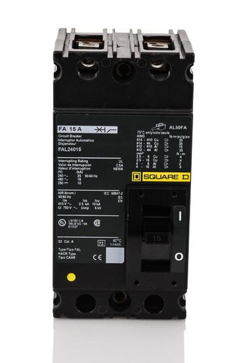 Square D FAL24015 - 15A 2 Pole Molded Case Circuit Breaker