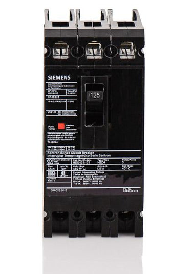 Siemens HED43B125 - 125A 3 Pole Molded Case Circuit Breaker