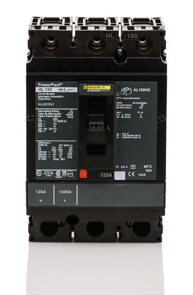 Square D HLL36125LV - 125A 3 Pole Molded Case Circuit Breaker