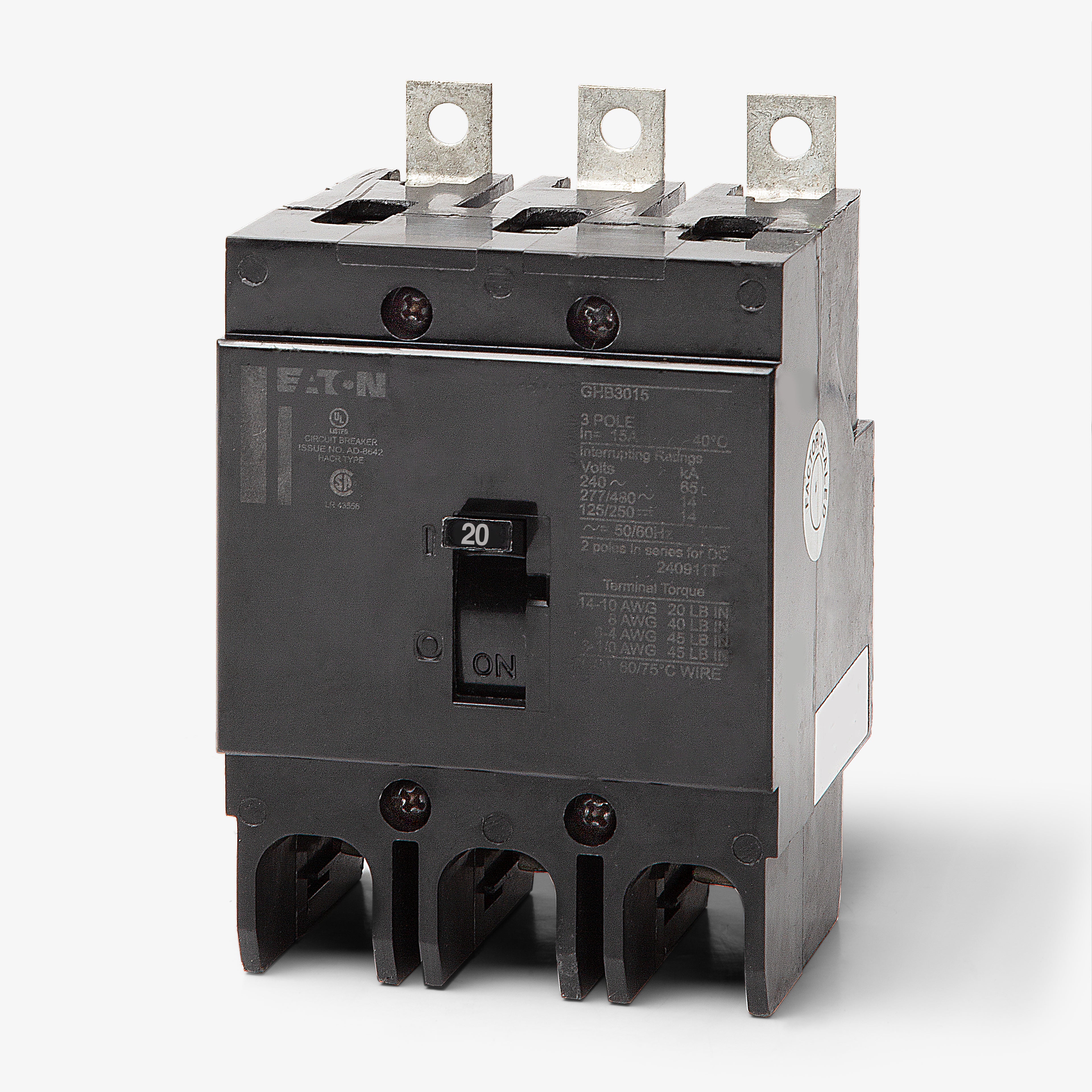 Eaton / Cutler-Hammer GHB3020 - 20A 3 Pole Molded Case Circuit
